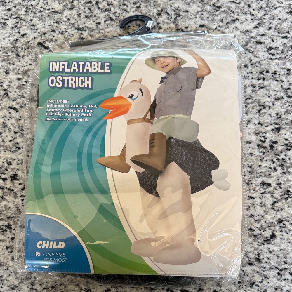 Inflatable Ostrich Costume - Child - Beige & Orange